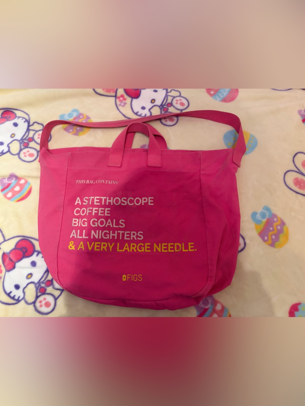 Figs large tote bag- health are work tote